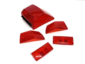 JUEGO DE LENTES INDICADORAS Y LUCES TRASERAS ROJAS VESPA PX125E PX150E PX200E 1984 A 1997 - Imagen 1 de 2