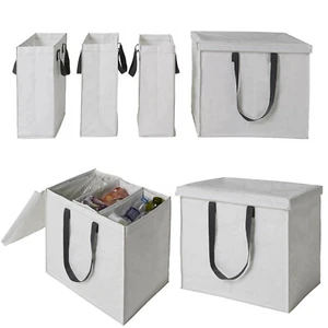 4 Pack GoodHome 108L Anise Recycling Bags Set of 4 White 3 x 18L + 54L Outer - Picture 1 of 7