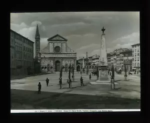 Antigua foto diapositiva de linterna mágica SANTA MARIA NOVELA, FLORENCIA, ITALIA c1910 - Imagen 1 de 4
