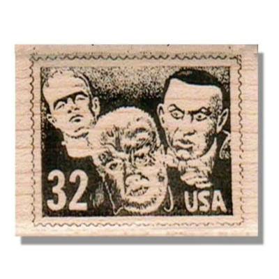 Sello de goma, MONSTRUOS, sello de Halloween, película de terror, miedo, hombres, postal, Halloween Foto 1 de 2