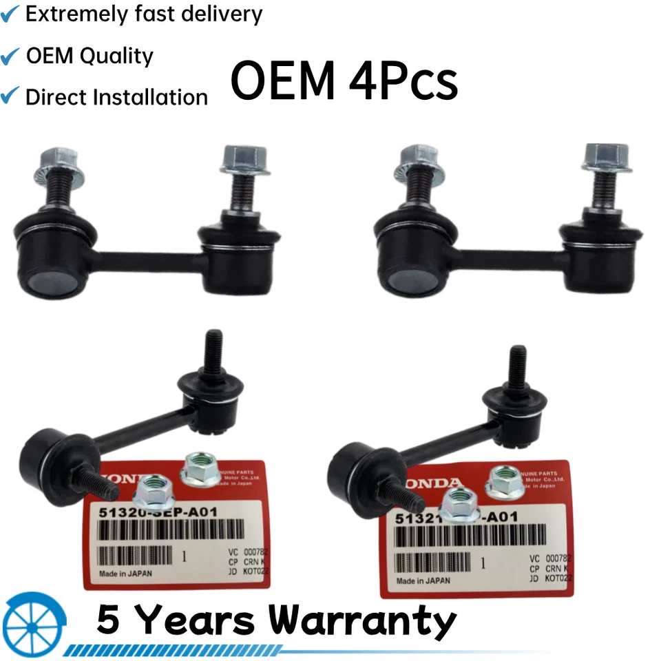 Juego de 4 eslabones estabilizadores de barra estabilizadora delantera y trasera OEM para Acura TL 2009-2014 Foto 1 de 4