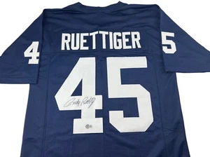 Rudy Ruettiger Signed Autographed Blue Football Jersey COA Notre Dame Irish - Picture 1 of 1