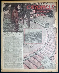 1914 San Francisco Zeitung Sonderabschnitt - Eureka Railroad Line fertiggestellt - Bild 1 von 5
