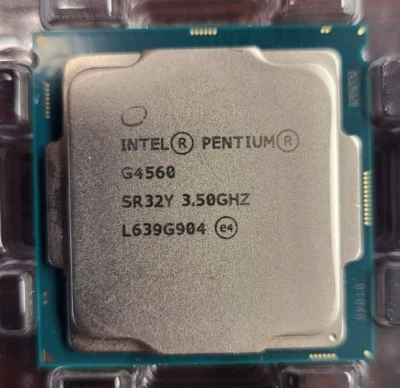 (1) Procesador CPU Intel Pentium G4560 SR32Y 3,5 GHz LGA 1151 3 MB 8 GT/s, PROBADO Foto 1 de 2