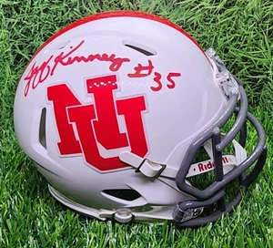 JEFF KINNEY Nebraska Cornhuskers Autographed / Signed Speed Mini Helmet "NU" - Picture 1 of 3