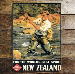 For The Worlds Best Sport Neuseeland - Metall Wandschild 28 cm x 41 cm. - Bild 1 von 1