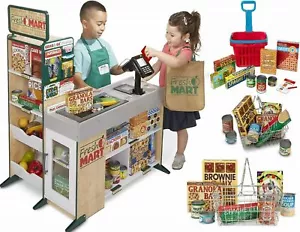 Set giochi alimentari negozio supermercato Melissa & Doug trolley shopping giocattoli in contanti - Foto 1 di 7