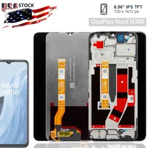 NEW 6.56" LCD Display Touch Screen Digitizer ± Frame For OnePlus Nord N300 5G - Picture 1 of 12