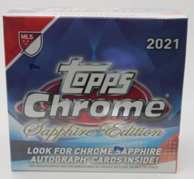 2021 Topps Chrome Sapphire MLS Soccer Factory Sealed Box Quantity Available - Image 1 of 4