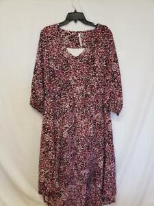 NY Collection Womens Dress Pink Print Size 1X High Low Dress