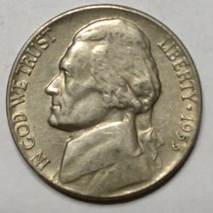 1953d Jefferson Nickel Drehzahl - Bild 1 von 6