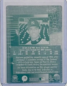 1/1 MARIANO RIVERA 1998 PACIFIC ONLINE PRINTING PLATE CARD #515 NEW YORK YANKEES - Picture 1 of 2