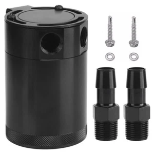 Serbatoio 2 porte Compact Oil Catch Can in alluminio contenitore di raccolta olio serbatoio olio - Foto 1 di 9