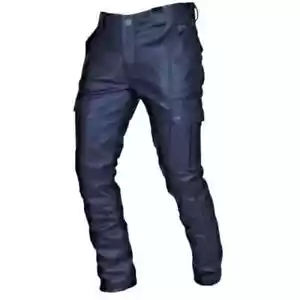 Pantaloni moto uomo pelle nuovi eleganti con tasca cargo comodi pu pant - Foto 1 di 28