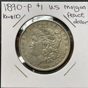 1890 P $1 GENUINO ESTADOS UNIDOS MORGAN 90% DÓLAR DE PLATA KM#110 - Imagen 1 de 4