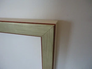 Bilderrahmen 30x40cm weiß silber Holz Rahmen für Keilrahmen Leinwand geeignet - Bild 1 von 3