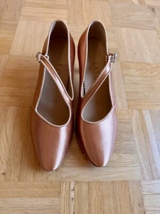 Tanzschuhe Damen Standard, Laku, Gr. 5,5, Satin Tan - neu/ungetragen - Bild 1 von 6