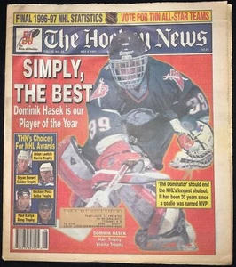 THE HOCKEY NEWS - Vol. 50, No. 33 May 1997 - Dominik Hasek, Player of the Year - Picture 1 of 2