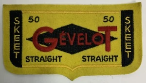 Gevelot 50 Straight Yellow Black Red Skeet Shooting Patch 5" x 2.75" - Picture 1 of 7