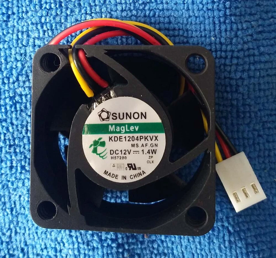 Sunon MagLev KDE1204PKVX MS.AF.GN 3pin DC12V 1.4W 40*40*20MM Super Silence Fan - Image 1 of 1