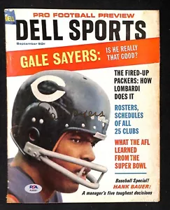 Gale Sayers signed Chicago Bears 1967 Dell Sports Magazine PSA/DNA 91525 - Picture 1 of 3