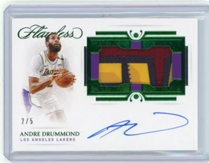 2020-21 Panini Flawless Horizontal Patch Auto Emerald HPADRU Andre Drummond #2/5 - Picture 1 of 2