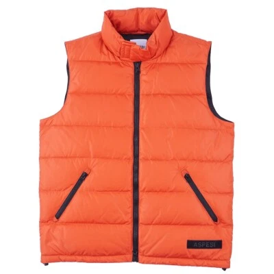 Aspesi F/W 24-25 Red-Orange Quilted Nylon Down-Filled Puffer Vest L New - Image 1 of 4