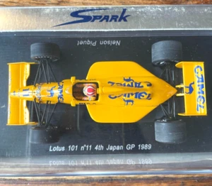Used 1/43 Spark Lotus 101 Judd Japanese GP 1989 No.11 Nelson Piquet Minicar - Picture 1 of 18