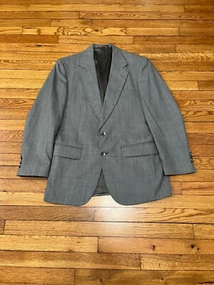 Blazer Traje Chaqueta Stafford Para Hombres Talla 38R Gris Poli Lana 2 Botones Abrigo Deportivo Foto 1 de 4