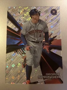 2015 Topps High Tek Grass Tidal Diffractor GEORGE SPRINGER #’d 59/75! - Picture 1 of 2