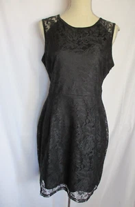NWT JACK Sheath dress BB Dakota L Sexy Black Lace Back LBD sleeveless fitted - Picture 1 of 9