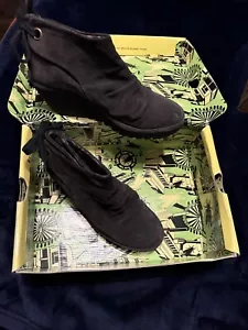 Pre-owned Fly London Oil Suede Diesel Wedge Ankle Boots Womens EU 39 US 7.5 - Picture 1 of 7
