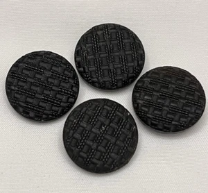 Vintage Set of 4 PATTERNED Pressed Horn Buttons - 3/4" (E1) - Picture 1 of 2
