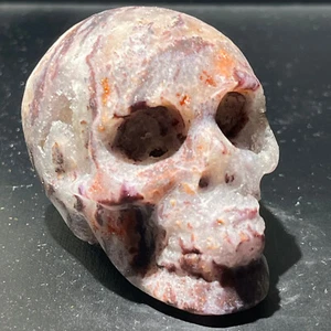 289G Calavera de cuarzo fluorita natural tallada a mano cristal calavera restauración - Imagen 1 de 16