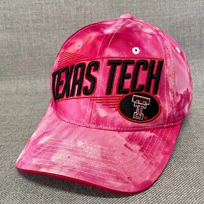 Texas Tech Hat Cap Adult Red Tie Dye College Football Red Raiders Zephyr - Image 1 of 4