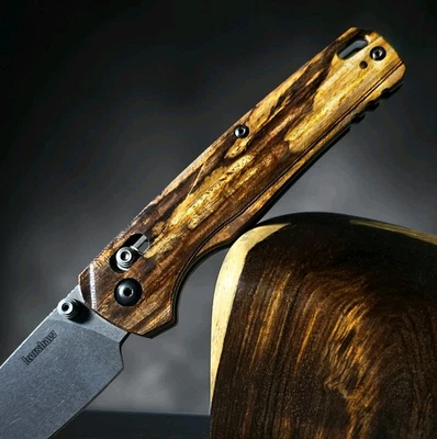 Básculas Kershaw Bel Air XL - Madera dura exótica rara de lujo de cocuswood Foto 1 de 3