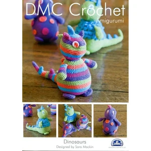 DMC Crochet Pattern Dinosaurs 14899L/2 Leaflet (TRACKED POSTAGE) - Picture 1 of 1