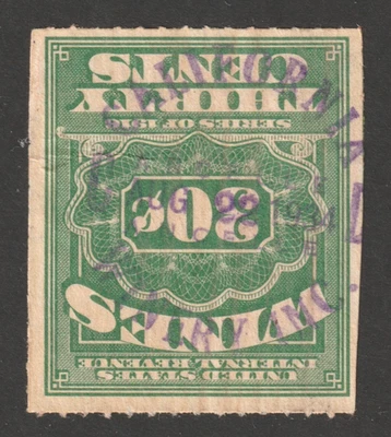 Scott # RE71, Used, 30¢ Wines, California Winery, Inc., Newark, CA - Image 1 of 2