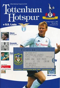 TOTTENHAM v Lazio Italia (Amigable) 2002/2003 + TICKET PARTIDO - Imagen 1 de 1