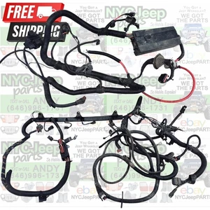 92-95 YJ Jeep Wrangler 4.0 ENGINE Wire Wiring HARNESS Manual 10-PIN AX15 6Cyl - Picture 1 of 24