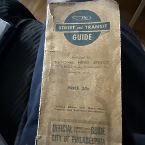 Vintage 1952 PTC Straßen- und Transitkarte von Philadelphia Phila. Transport Co - Bild 1 von 2