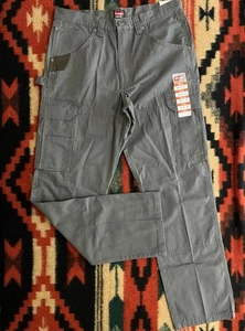 Wrangler Riggs Workwear Herren Ripstop Ranger Cargo Hose 34x34 grau Doppelknie - Bild 1 von 12