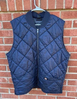 Dickies бриллиант выстеганный жилет темно-синий размер большой - Изображение 1 из 4