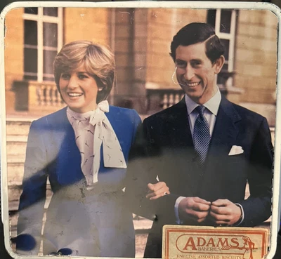 Vintage Adams British Biscuits Tin Princess Diane & Prince Charles - Image 1 of 4
