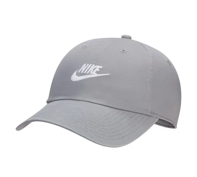 Nike Club Unstructured Futura Wash Cap Men's Grey Size S-XL Casual Hat - Image 1 of 4
