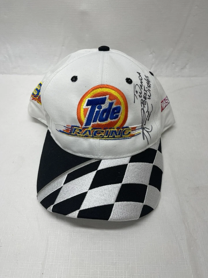 Ricky Craven #32 Signed 100th Race @ Darlington Tide Checkered Flag SnapBack Hat — 第 1/4 张图片