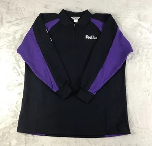 FedEx Ground Mens XXL Black Purple  Cotton/Polyester Stan Herman Long Sleeve - Picture 1 of 9