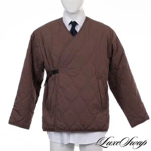 NUEVO CON ETIQUETAS TSS Ts(S) Hecho en Japón Ahumado Moca Wave Acolchado Sin Cuello Clip Chaqueta 3 - Imagen 1 de 6