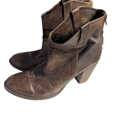 Botines Zigi Niña Cuero Marrón Talla 11 Boho Coastal Vaquera Clásicos Occidentales Foto 1 de 4