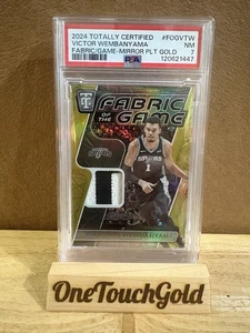 2024 Certified FABRICS OF THE GAME PLATINUM GOLD /10 VICTOR WEMBANYAMA GAME USED - Picture 1 of 5